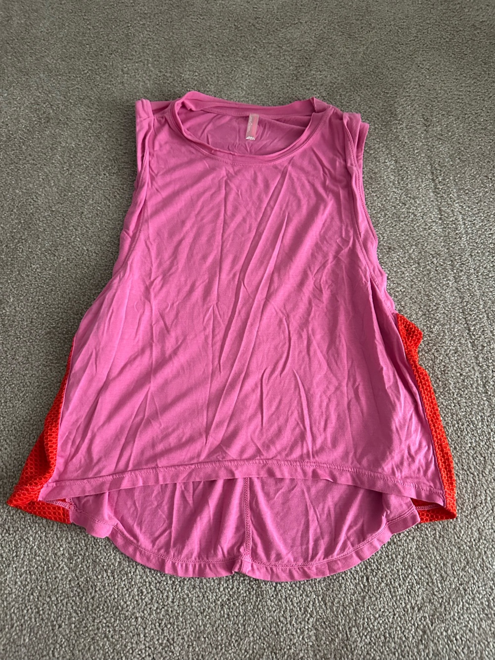 FP Movement Nothing But Net Orange and Pink Tank Top Size M